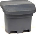 FCMP Outdoor 37-Gallon Salt and Sand Storage Bin – Multipurpose Deck Box for Patio, Porch or Shed – Industrial Large Container for Outdoor Storage, Grey