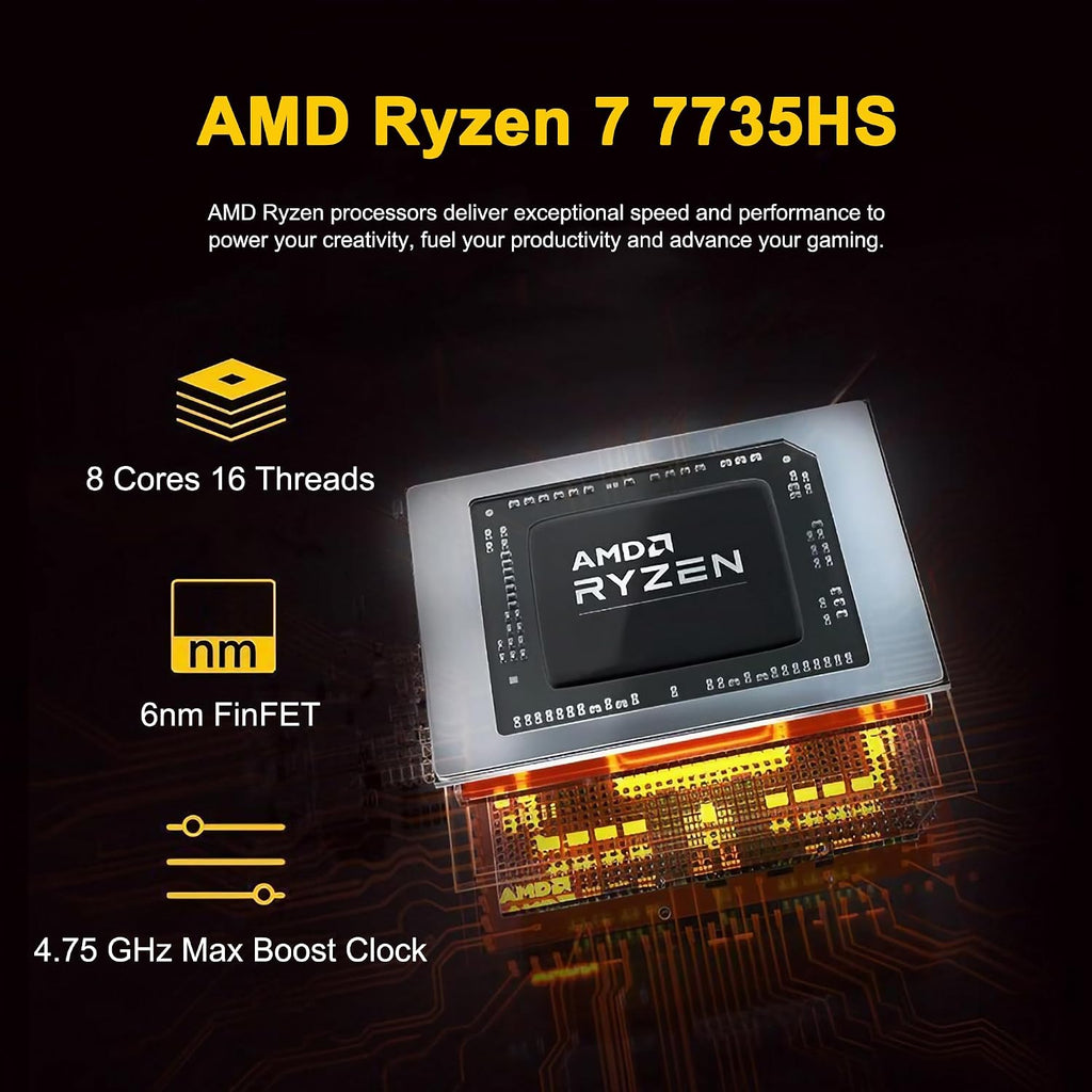 ASUS TUF Gaming A16 Laptop 16' WUXGA 165Hz 100% sRGB AMD 8-core Ryzen 7 7735HS 64GB RAM 2TB SSD Radeon RX 7700S 8GB (>RTX4060) Backlit USB4 Fast Charge AI Noise Cancelation Win11 w/ICP Accessory