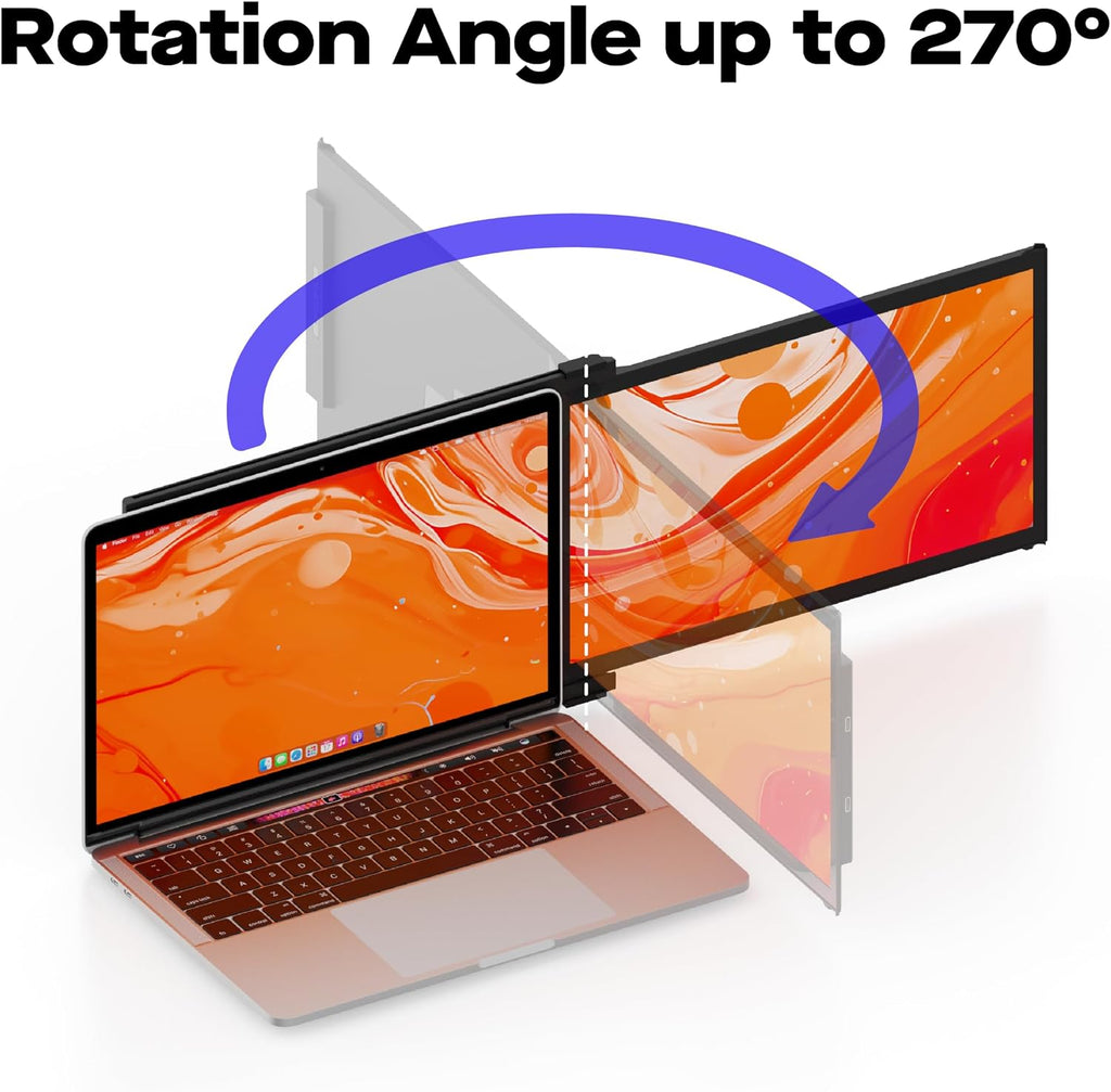 New Mobile Pixels Duex Plus DS Laptop Screen Extender, 13.3' FHD 1080P IPS Portable Monitor, Auto Rotation USB Type-C/HDMI Plug and Play Laptop Monitor, Windows/Mac/Android/Switch Compatible