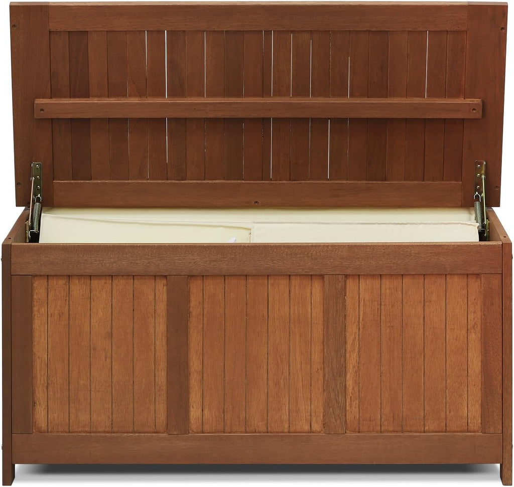 Furinno Dalam Outdoor Hardwood Storage Deck Box, Natural