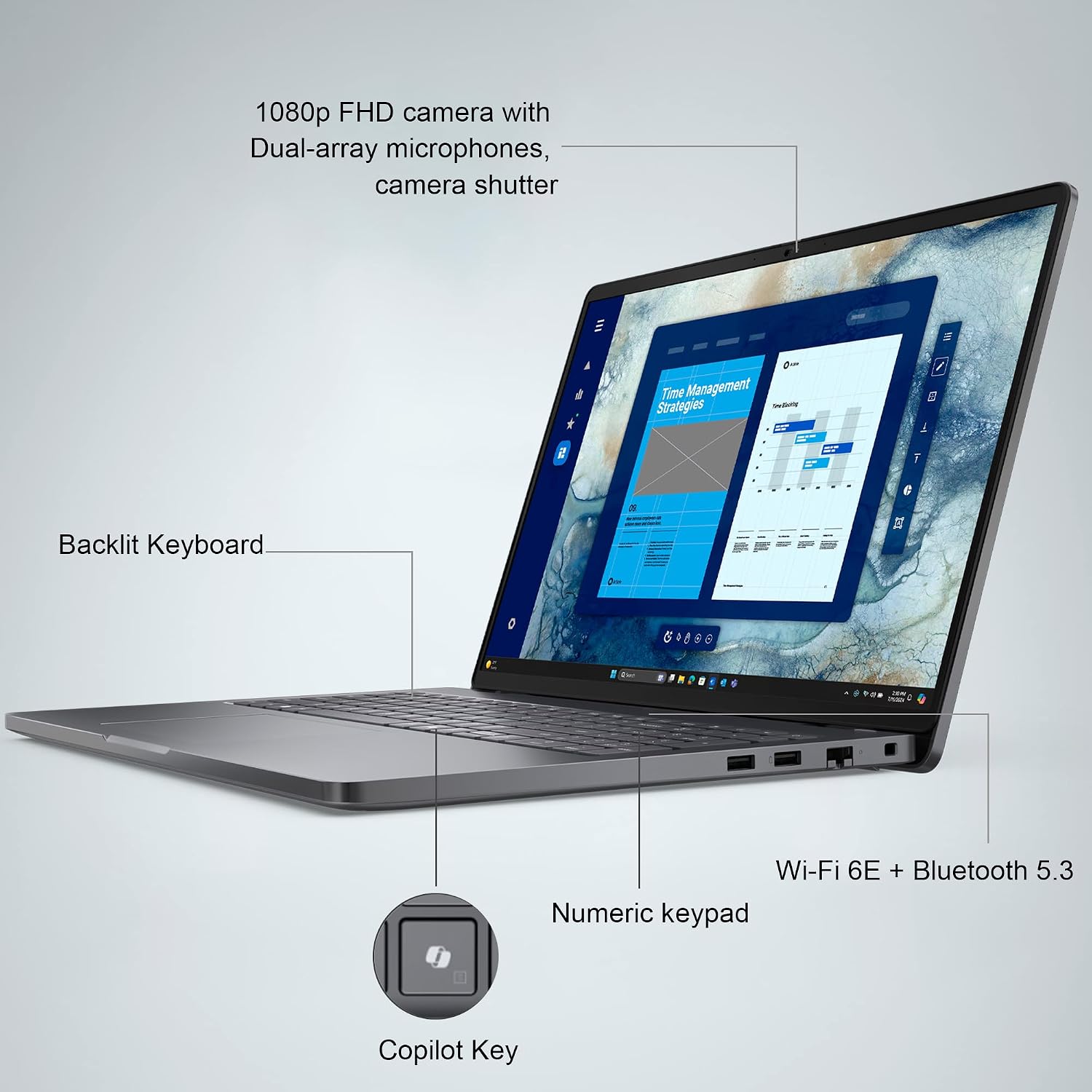Dell Pro 16 (Next Gen Latitude 3550) Business Laptop (16' FHD+ Touchscreen, Intel 10-Core 7 150U, 32GB DDR5, 1TB SSD) 1080p IR Webcam, Backlit, Thunderbolt 4, Wi-Fi 6E, Win 11 Pro, Magnetite, PC16250