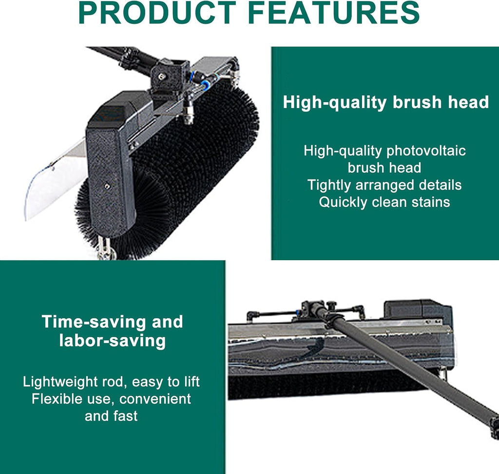 Electric PV Panel Cleaning Brush 3.5m/5.5m/7.5m, with Extension Pole, Solar Panel Cleaner, Automatic Water Supply Cleaning Brush,3.5M