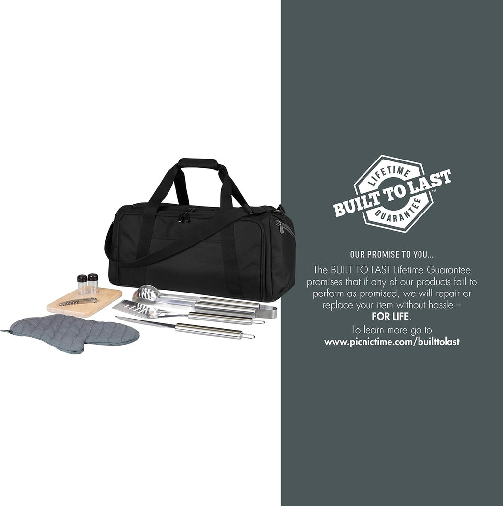 PICNIC TIME NCAA BBQ Kit Cooler Tote with Barbecue & Accessories