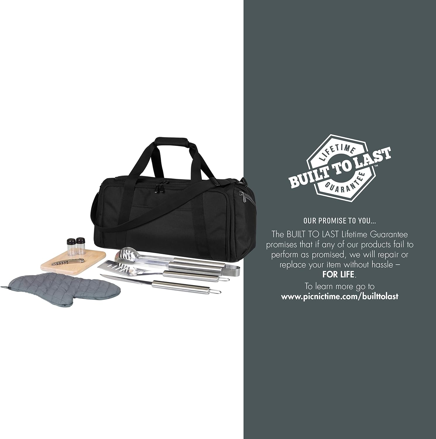 PICNIC TIME NCAA BBQ Kit Cooler Tote with Barbecue & Accessories