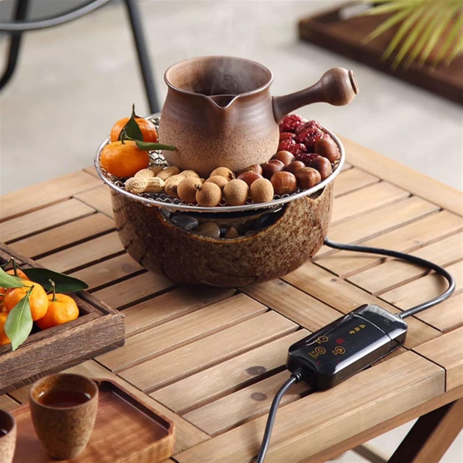 Charcoal grill,indoor bbq grill,Electric Ceramic Stove for Cooking Tea Coffee, Indoor Desktop Tea Stove Barbecue Stove with Grill Mesh for Roasting Meat Fruits Nuts Snacks Vegetables Camping Grill St