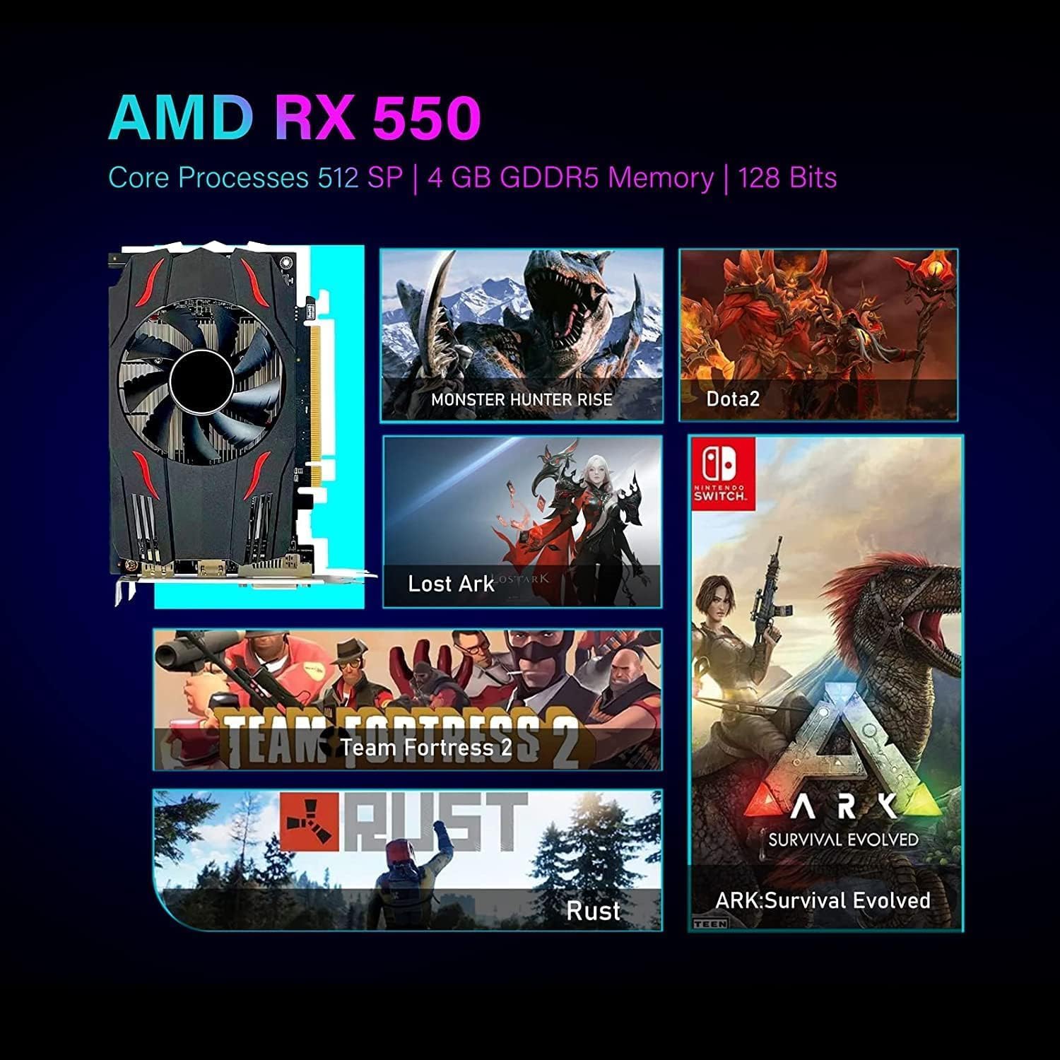 HP RGB Gaming Desktop Computer, Intel Quad Core I5-6500, Radeon RX 550 4G, 16GB DDR4, 1T SSD + 3T HDD, RGB Keyboard & Mouse, 600M WiFi & Bluetooth, Windows 11 (Renewed)