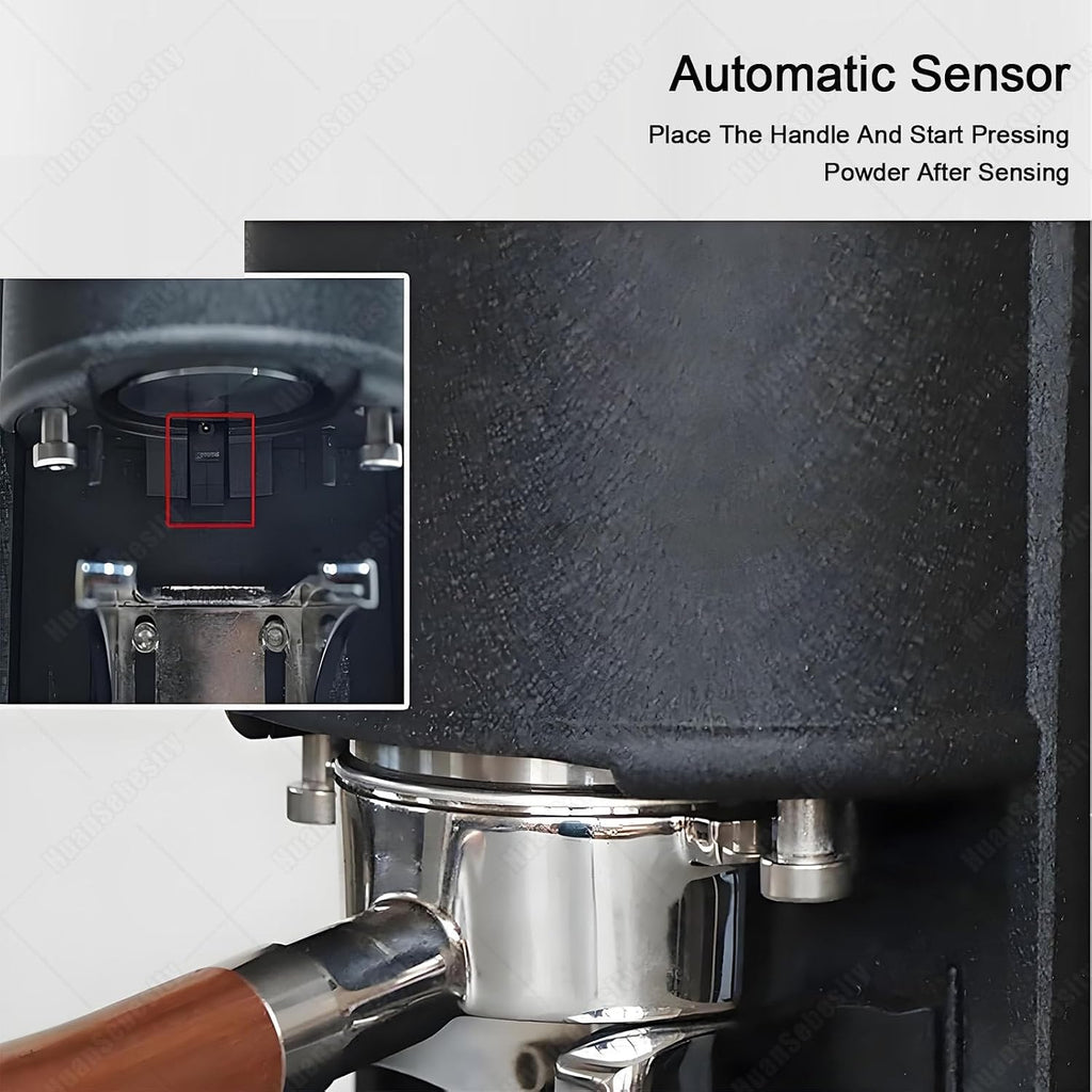 58mm Electric Coffee Tamper,Automatic Expresso Coffee Powder Press Machine,Fully Automatic Coffee Masher10-30kg Pressure, 1 to 3 Adjustable Tamp Times for Office