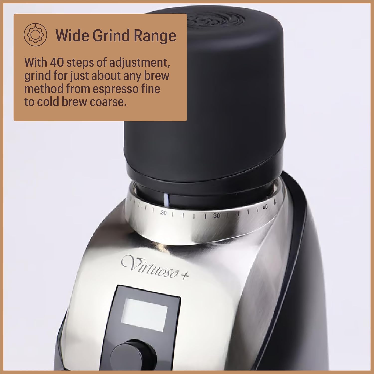 Baratza Virtuoso+ Coffee Grinder ZCG587BLK, Black