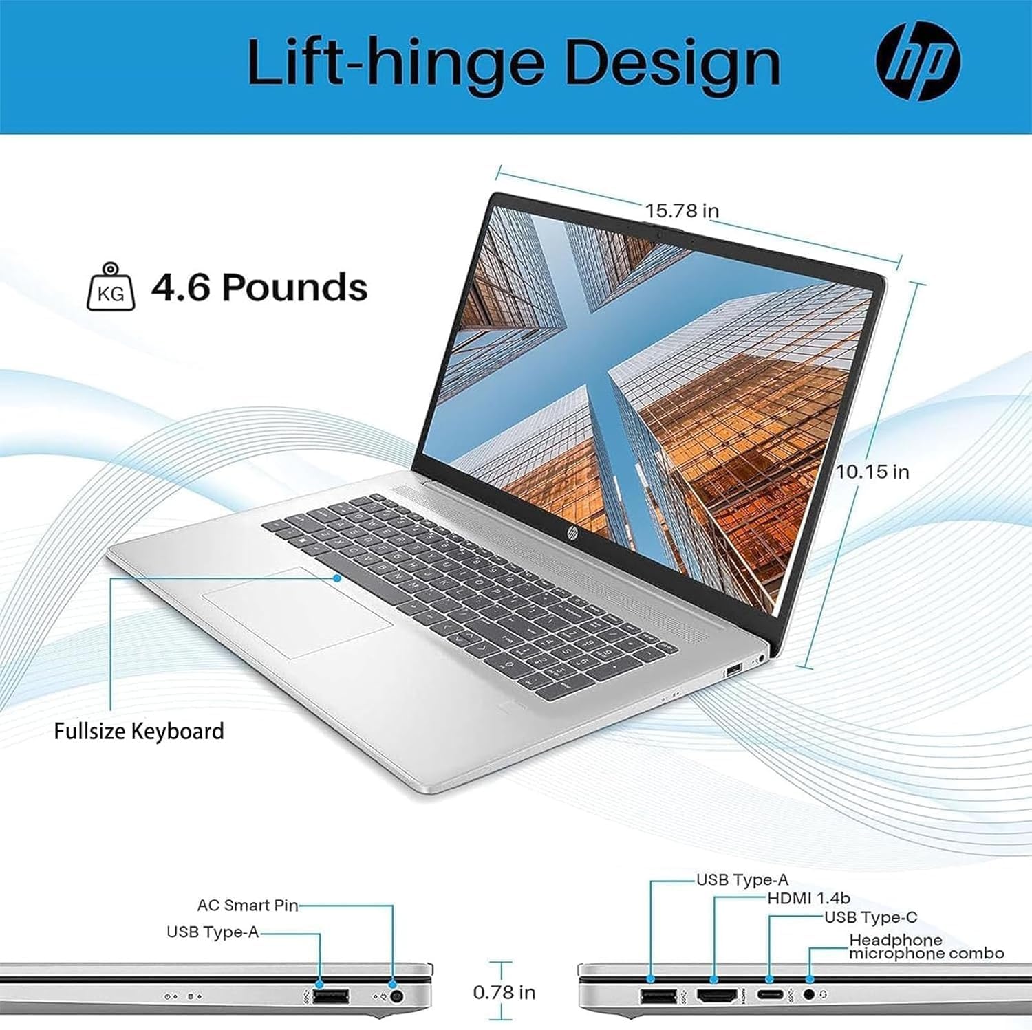 HP 17inch Touchscreen Laptop AI PC -10Core Intel i7-150U Beat i7-1355U -Backlit Keyboard -Windows 11 - Office 365 One Year -Computadora Laptop- Work Business College (64GB RAM| 2TB PCIe SSD)