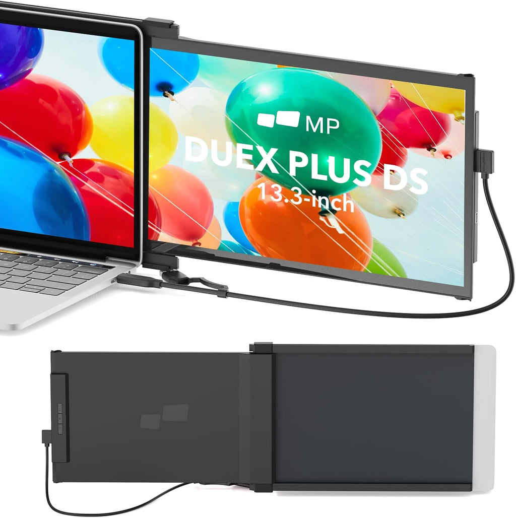 Duex Plus DS Laptop Screen Extender,13.3' FHD 1080P IPS Laptop Monitor Extender,USB Type-C/HDMI Plug and Play Portable Monitor for 13'-14.5' Laptops,Support Windows/Mac/Android/Switch Compatible
