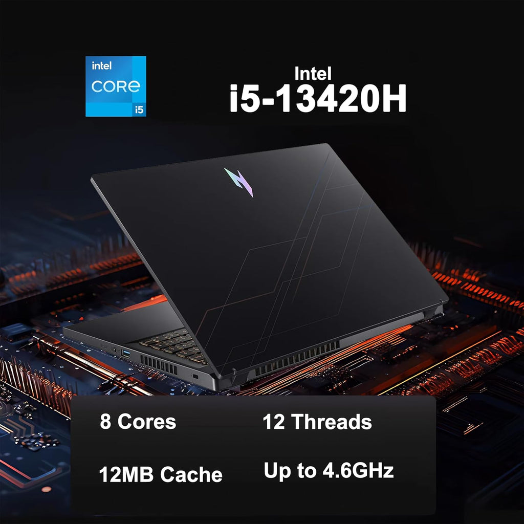 Acer Nitro V 15 Gaming Laptop 15.6' FHD IPS 165Hz Intel 8-core i5-13420H 16GB RAM 1TB SSD GeForce RTX 5050 DLSS4 (Up to 440 AI Tops) Backlit Thunderbolt Wi-Fi6 Win11 ICP Hub