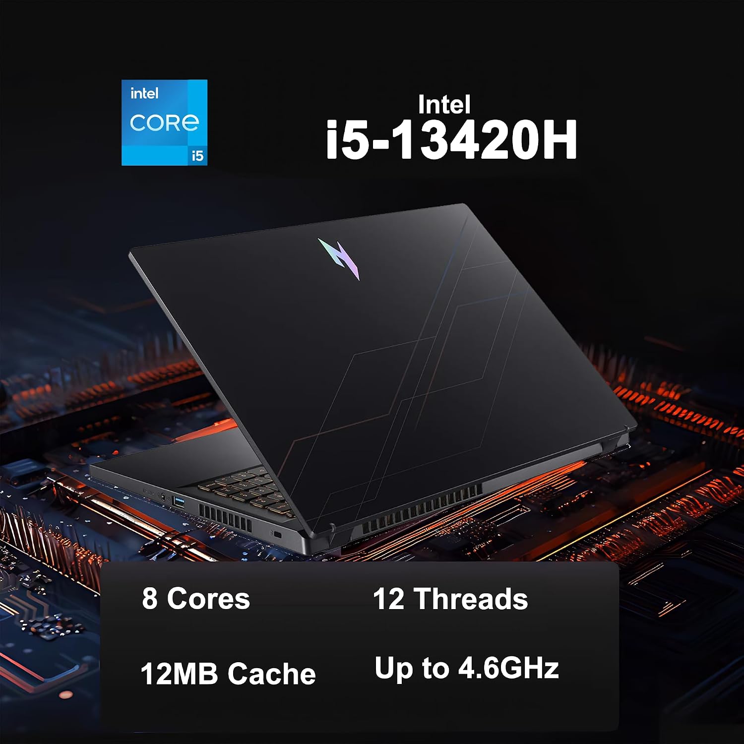 acer Nitro V 15 Gaming Laptop 15.6' FHD IPS 165Hz Intel 8-core i5-13420H 32GB RAM 1TB SSD GeForce RTX 5050 GDDR7 DLSS4 (Up to 440 AI Tops) Backlit Thunderbolt Wi-Fi6 Win11 ICP Hub