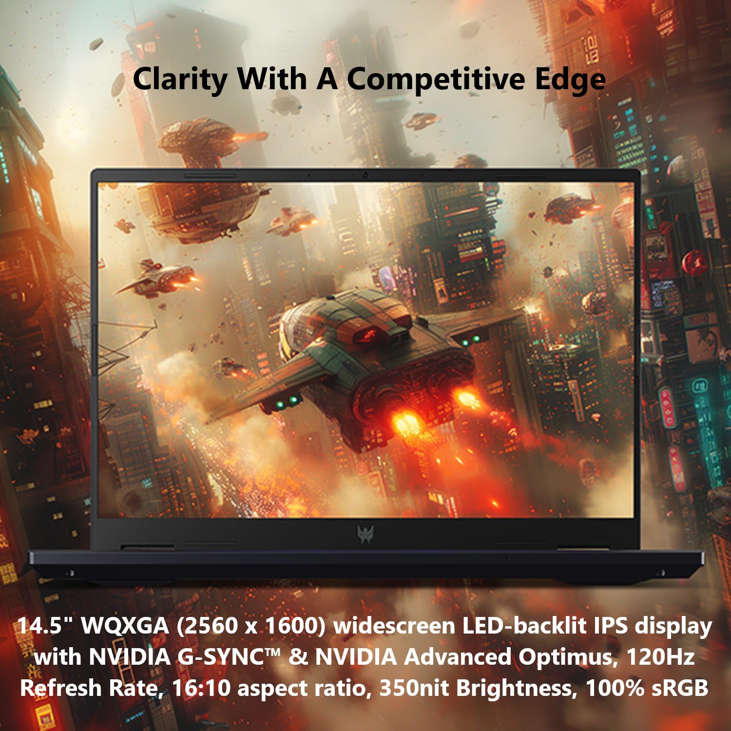 acer Predator Helios Neo 14 Gaming Laptop | 14.5' WQXGA IPS 120Hz Display | AI-Powered | Intel Core Ultra 7 Processor 155H | NVIDIA GeForce RTX 4060 | 16GB LPDDR5X | 1TB Gen 4 SSD | PHN14-51-797W