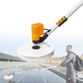 Single Head Solar Panel Cleaning Brush, Electric Rotating Cleaning Brush, 11Ft/18Ft/24Ft Aluminum Alloy Extension Rod,for Billboards,Exterior Walls(Powered-5.5m)