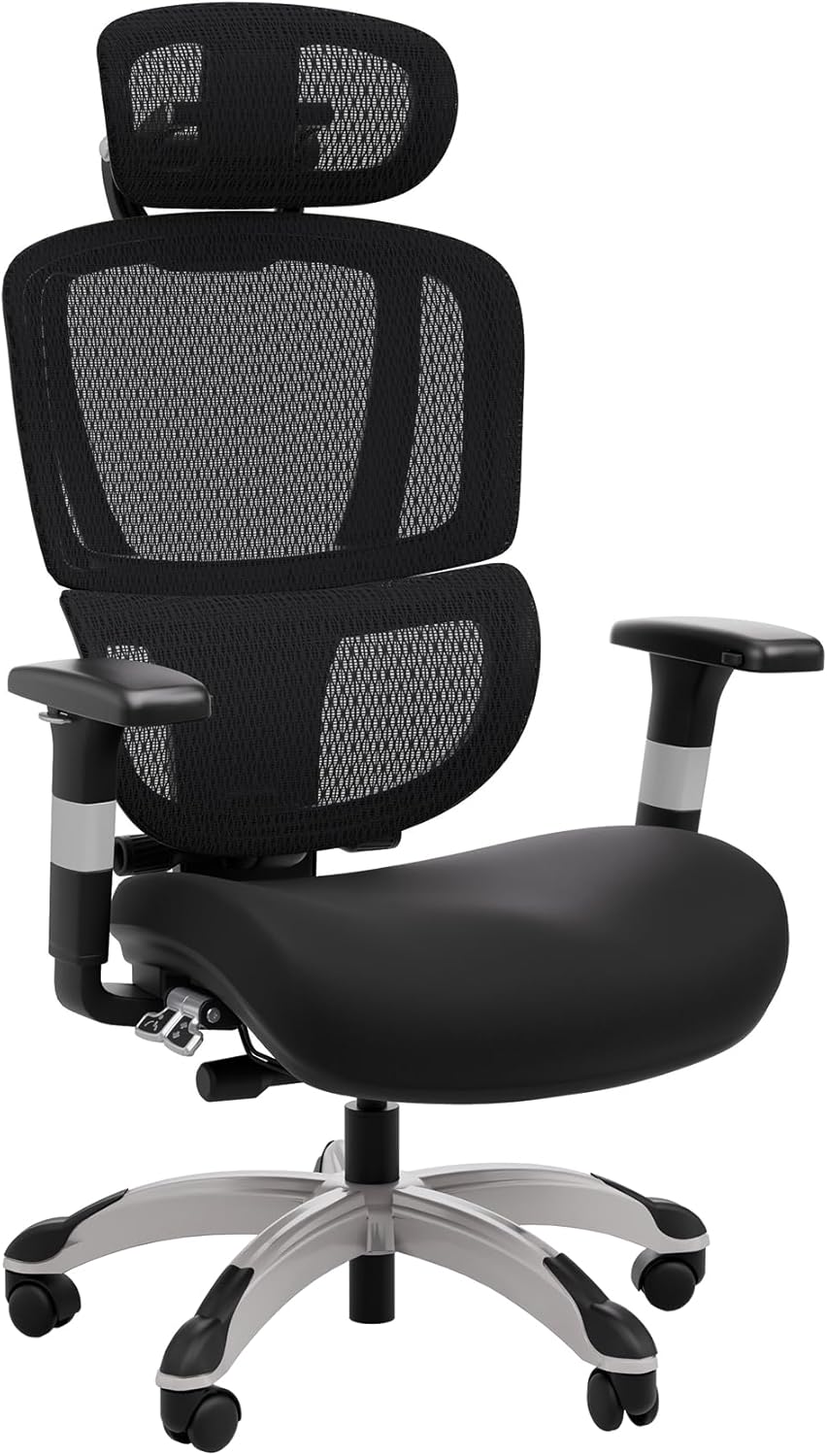 STAPLES Ergonomic Task Chair, Mesh, Ergonomic, Lumbar Support, Swivel, Black