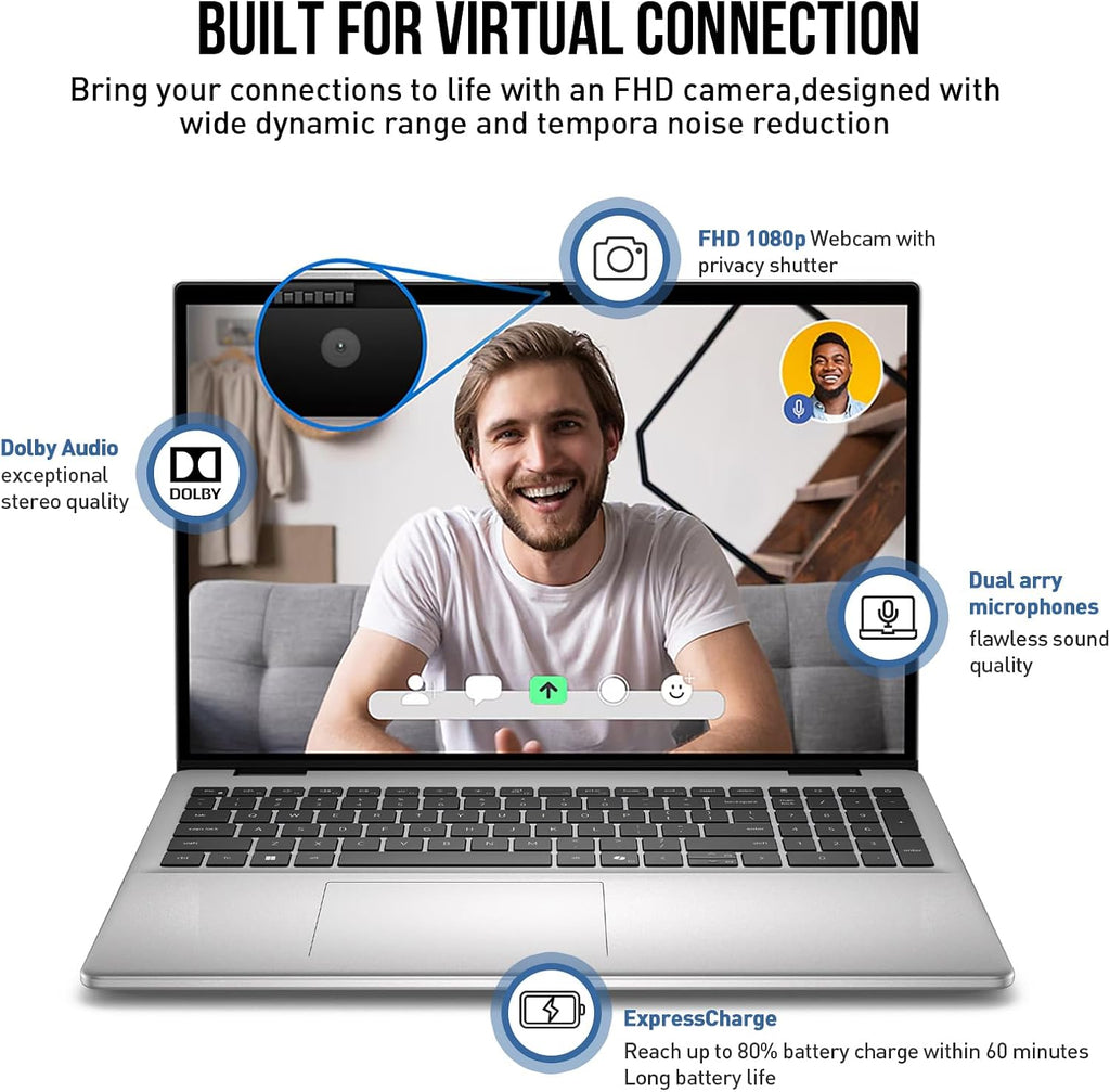 Dell 2026 16 Touchscreen Laptop Computer, 16' FHD+ Touch Screen Business Laptop, Intel Core 5 (10-Cores, Beat i7-1355U), 16GB DDR5 1TB SSD, Windows 11 Pro, Backlit Keyboard, Wi-Fi 6E, Copilot Key