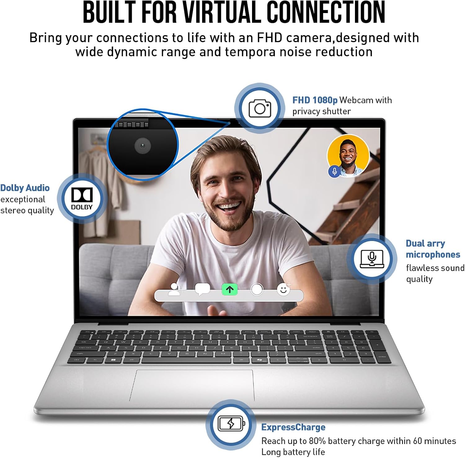 Dell 2026 16 Touchscreen Laptop Computer, 16' FHD+ Touch Screen Business Laptop, Intel Core 5 (10-Cores, Beat i7-1355U), 16GB DDR5 1TB SSD, Windows 11 Pro, Backlit Keyboard, Wi-Fi 6E, Copilot Key