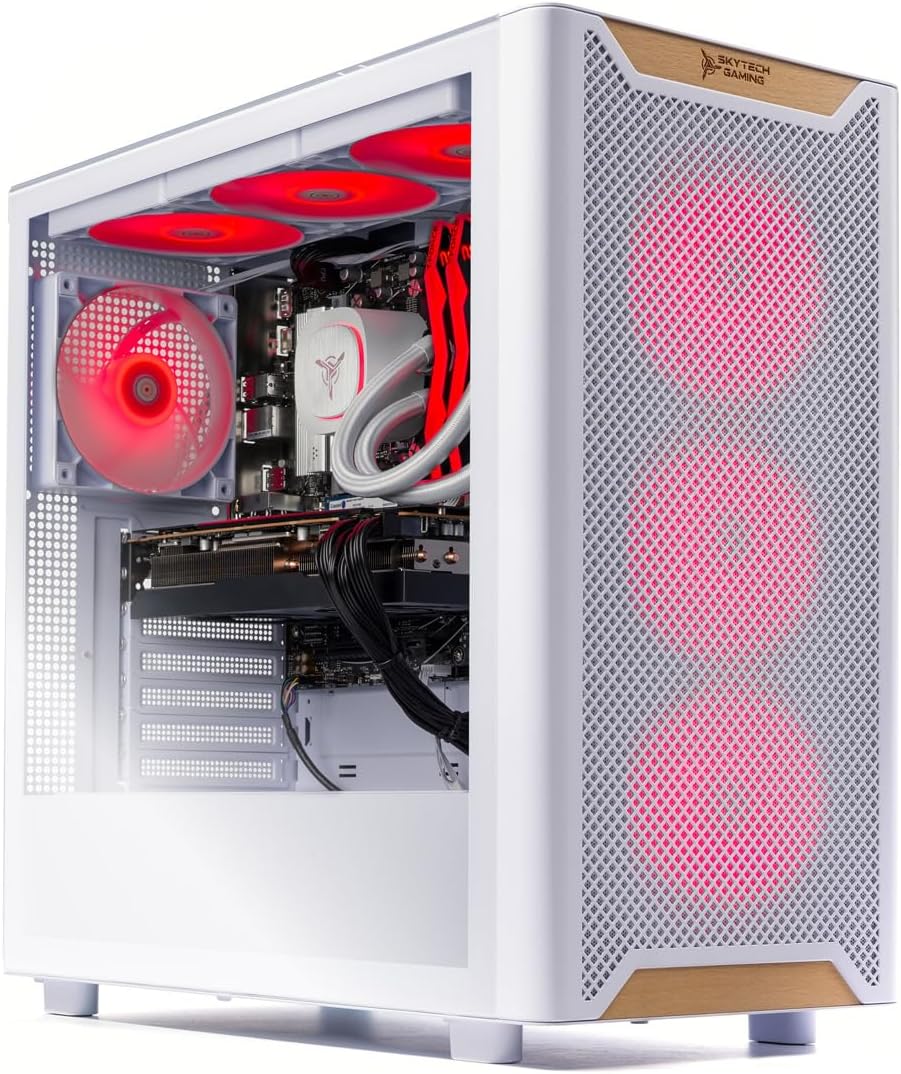 Skytech Gaming Chronos 3 Desktop PC, Intel i7 14700F 2.1 GHz (5.3GHz Turbo), NVIDIA RTX 5060 Ti 16GB, 1TB NVMe SSD, 16GB DDR5 RAM 5200, 850W Gold ATX 3 PSU, 360mm ARGB AIO, Wi-Fi, Win 11