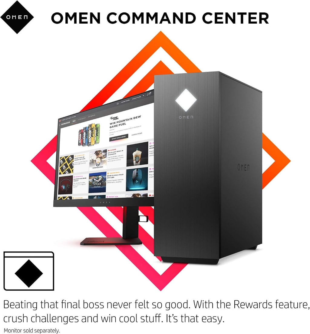 OMEN 25L Gaming Desktop PC, AMD Radeon RX 5500, AMD Ryzen 5 3500, HyperX 8GB DDR4 RAM, 512GB PCIe NVMe SSD, Windows 10 Home, VR Ready, RGB Lighting (GT12-0010, 2020 Model)