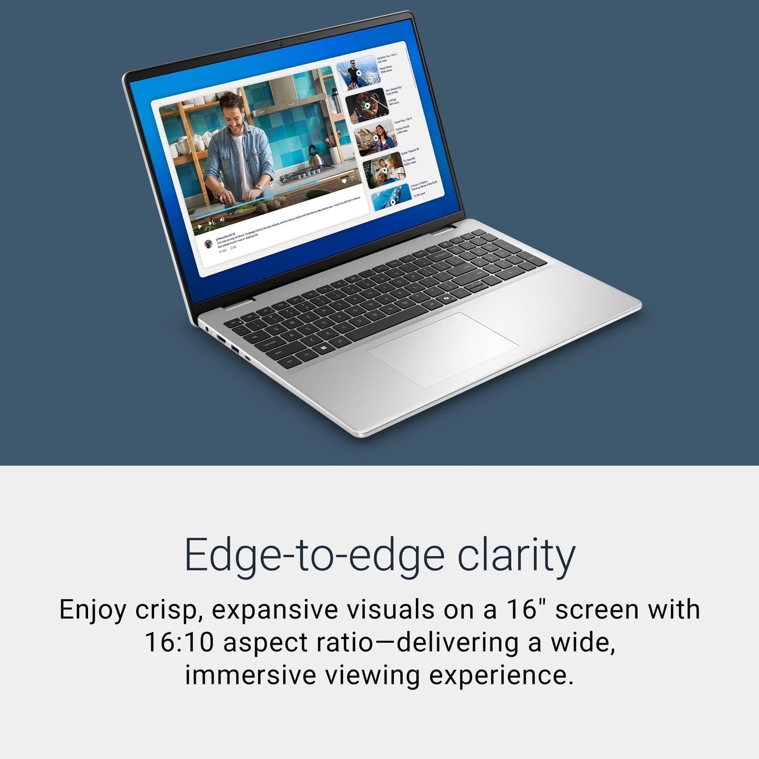 Dell 16' Touchscreen Laptop, Business & Student Laptop Computer, w/Office Lifetime Win 11 Pro, Intel Core 5 120U, 8GB RAM, 256GB SSD, Copilot AI, Mytrix 3-in-1 External Storage, WiFi 6, Keypad, HDMI
