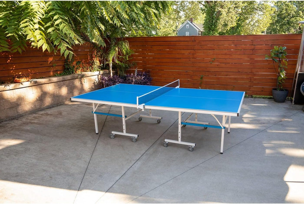 STIGA Outdoor Table Tennis Table – All-Weather Waterproof Aluminum Ping Pong Table with Net & Post, QuickPlay Assembly, 108' L x 60' W x 30' H
