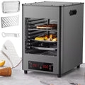 1700W Indoor Commercial Steak Grill,Electric Steak Broiler +glove-Time Temperature Adjustable/Touch Button/800℃ High Temperature/8-Layer Grill-for Beef Chicken Vegetables,A