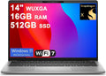 Dell Inspiron 14 5441 Laptop 14' WUXGA IPS Qualcomm 8-core Snapdragon X Up to 45 NPU Tops (>i7-1355U) 16GB DDR5 512GB SSD WiFi7 for Creator Business Professional Win11Pro