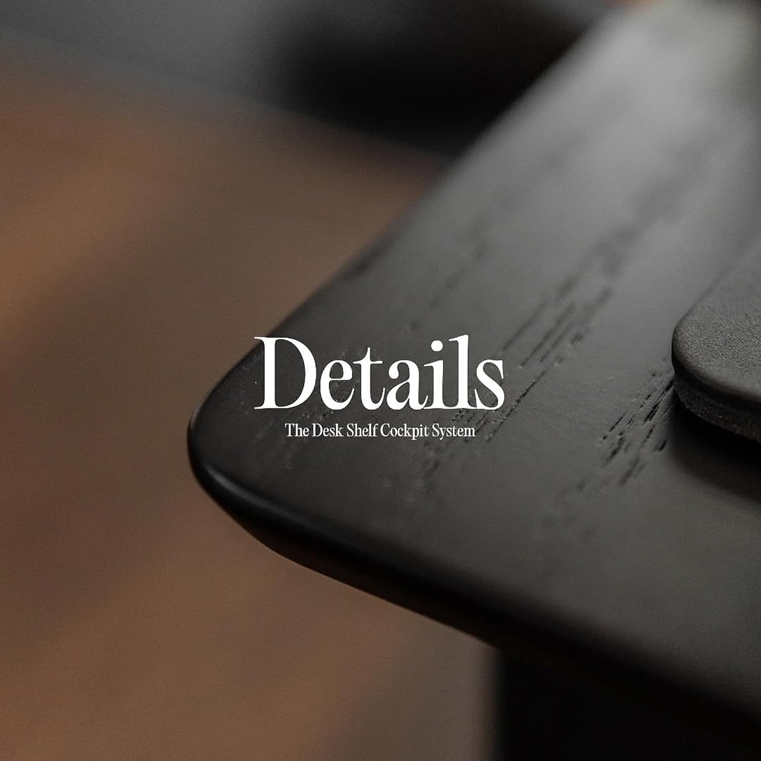 Raico Desk Cockpit Shelf Monitor Stand System Dual Screen Setup Wood Large Desk Accessory Organizer Unit (Black Wood, Medium v2 | 36 Inches)