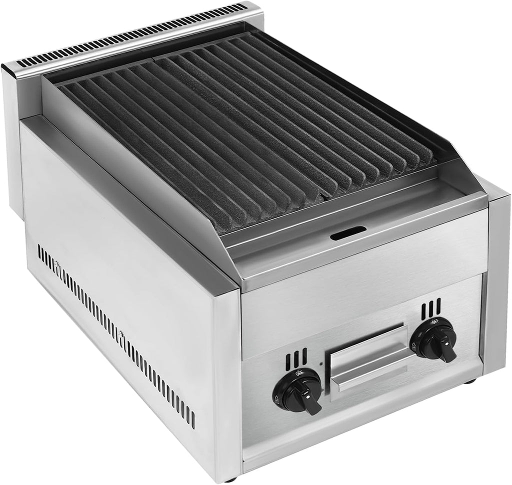 Commercial Gas Grill, BBQ Grill Commercial Countertop Gas Grill,Stainless Steel Grill Tool Heavy Duty Professional Countertop Gas Grill (Style 6)