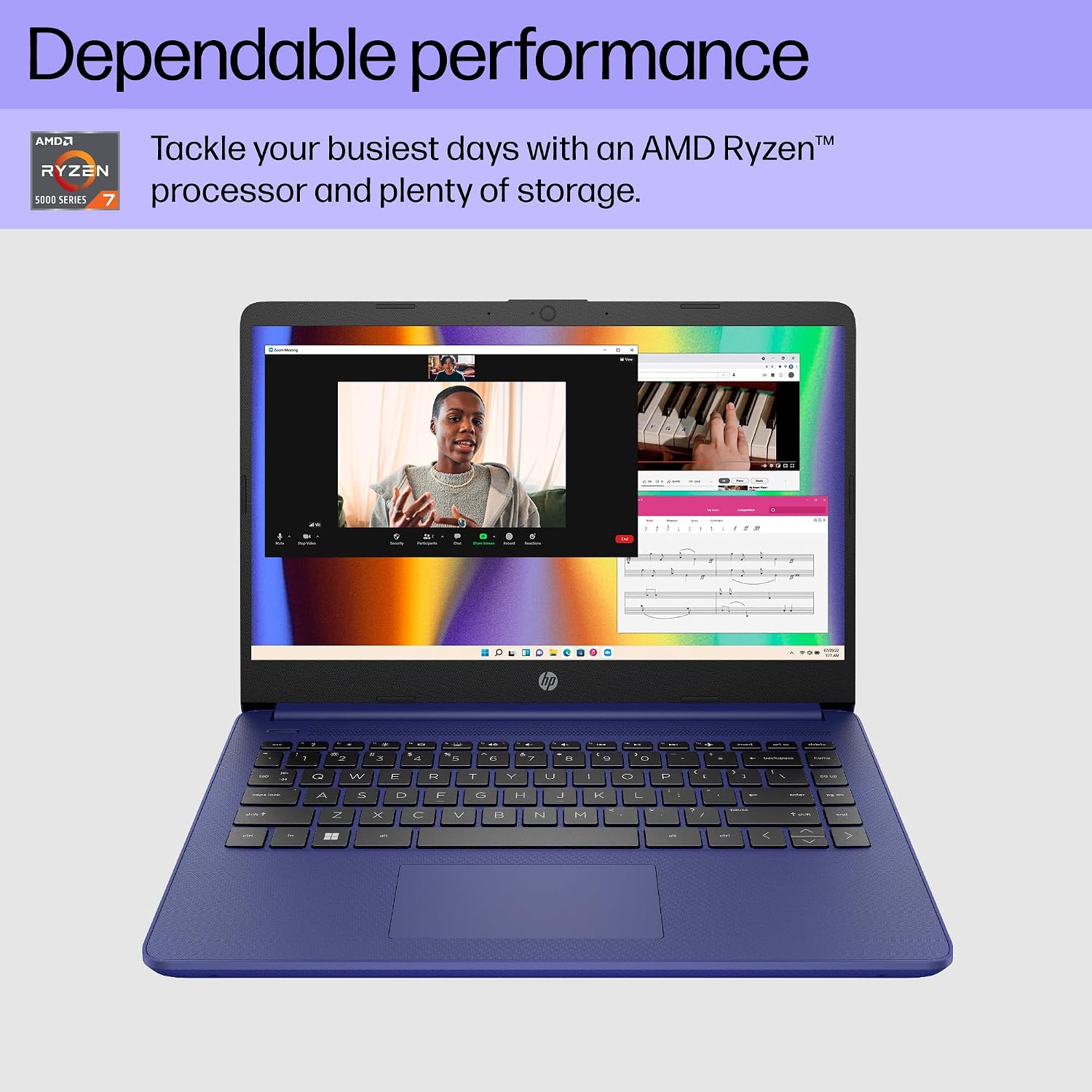 HP High-end 14' Touchscreen Laptop | Wireless Earbuds | AMD 8-Core Ryzen 7 5700U | 64GB RAM | 1TB PCle SSD | USB-C | HDMI | WiFi | Bluetooth | Windows 11 Home