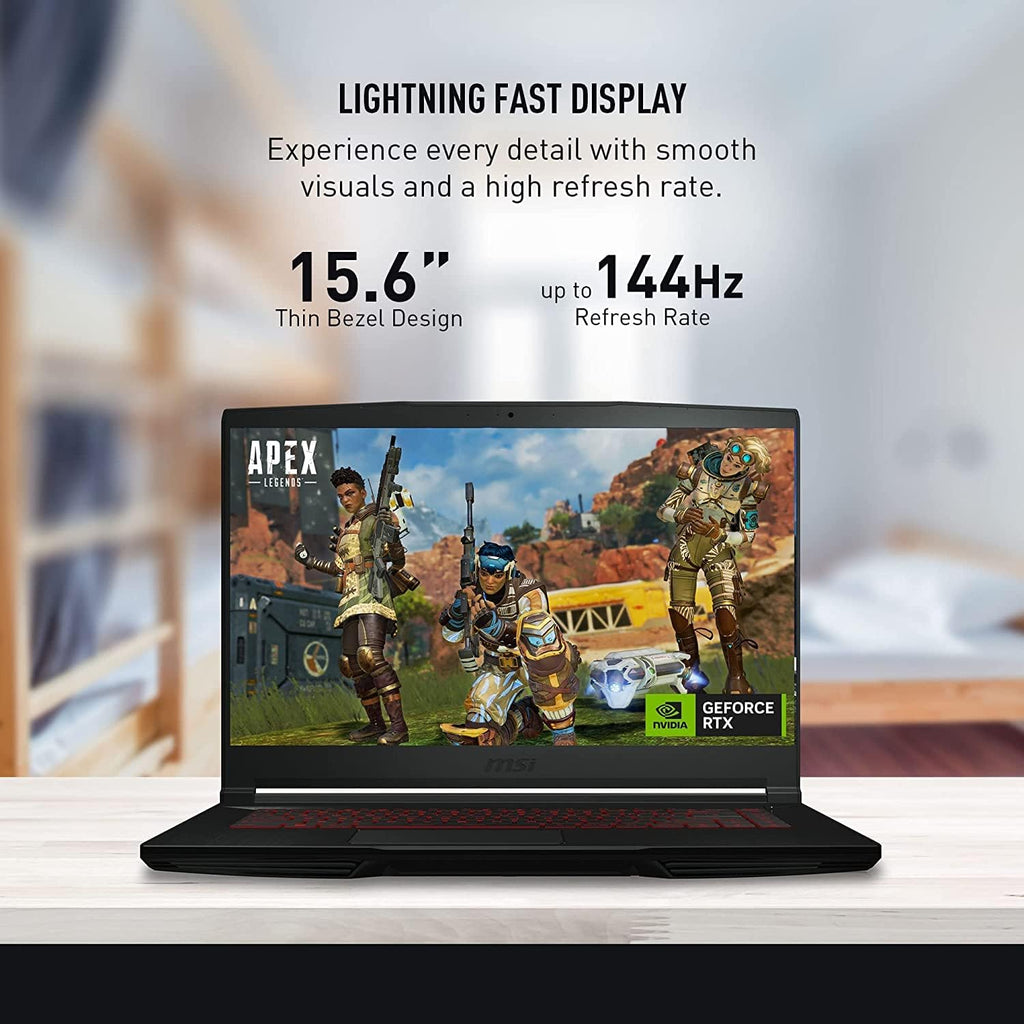 MSI 2024 Gaming Laptop | Thin GF63 12UCX | Intel 8-Core i5-12450H | NVIDIA GeForce RTX 2050 4GB | 32GB DDR4 | 1TB SSD | 15.6' 1920 x 1080 144Hz | Win11 Home - Wi-Fi 6 - BT 5.2 - Backlit KB - Black