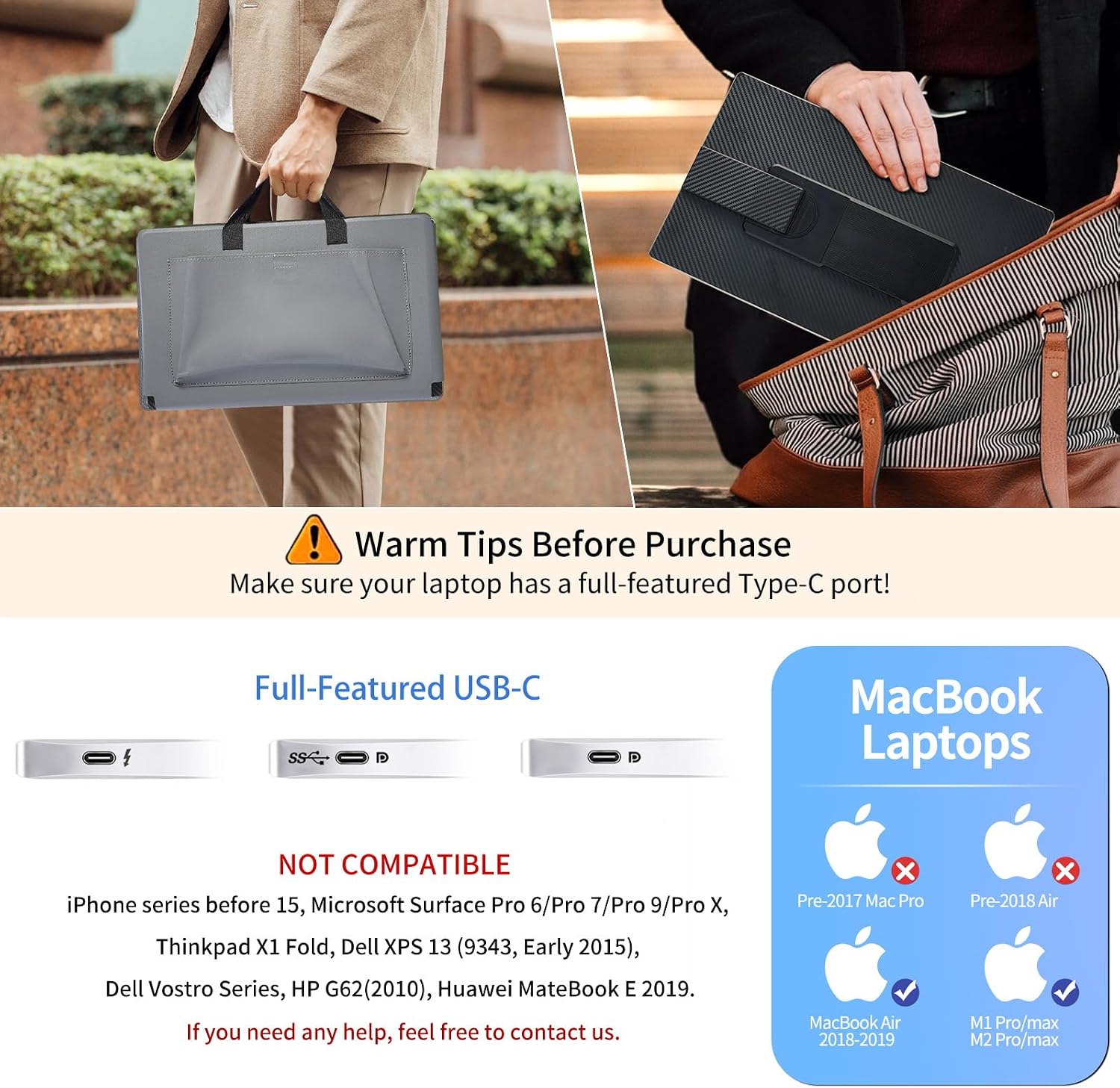 Laptop Screen Extender - 15.6'' 1080P Monitor Extender Detachable Screen Triple Monitor for Laptop 13'-17.3' Compatible with Mac/Windows