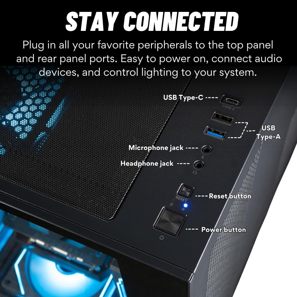 Panorama RTX 5070 Ti, 24-Core i9-14900KF, 32GB DDR5 RAM, 2TB Gen4 SSD, Liquid Cooled Gaming Desktop PC w/Windows 11 Pro, 3-Year Warranty, RGB Keyboard+Mouse, Internal Wi-Fi 6E, 3X DP & HDMI