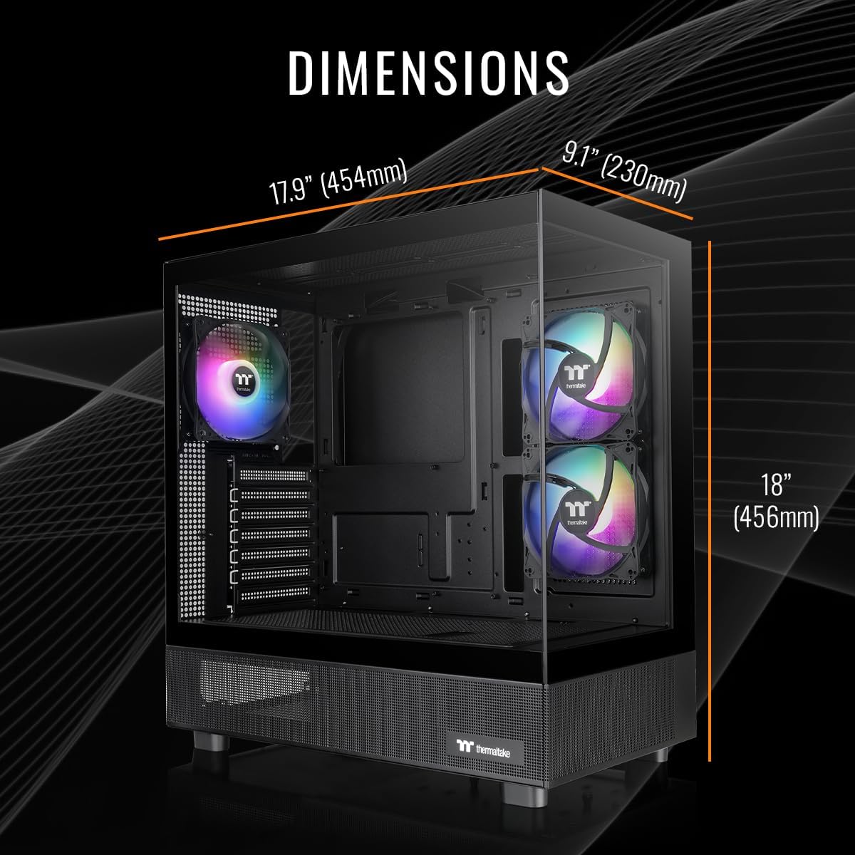 Thermaltake LCGS View 9870T-270 Gaming Desktop (AMD Ryzen™ 7 9800X3D, ToughRam 32GB DDR5 6400MT/s RGB Memory, NVIDIA® GeForce RTX™ 5070 Ti, 2TB NVMe M.2, WiFi, Windows 11) V27B-B850-57T-LCS