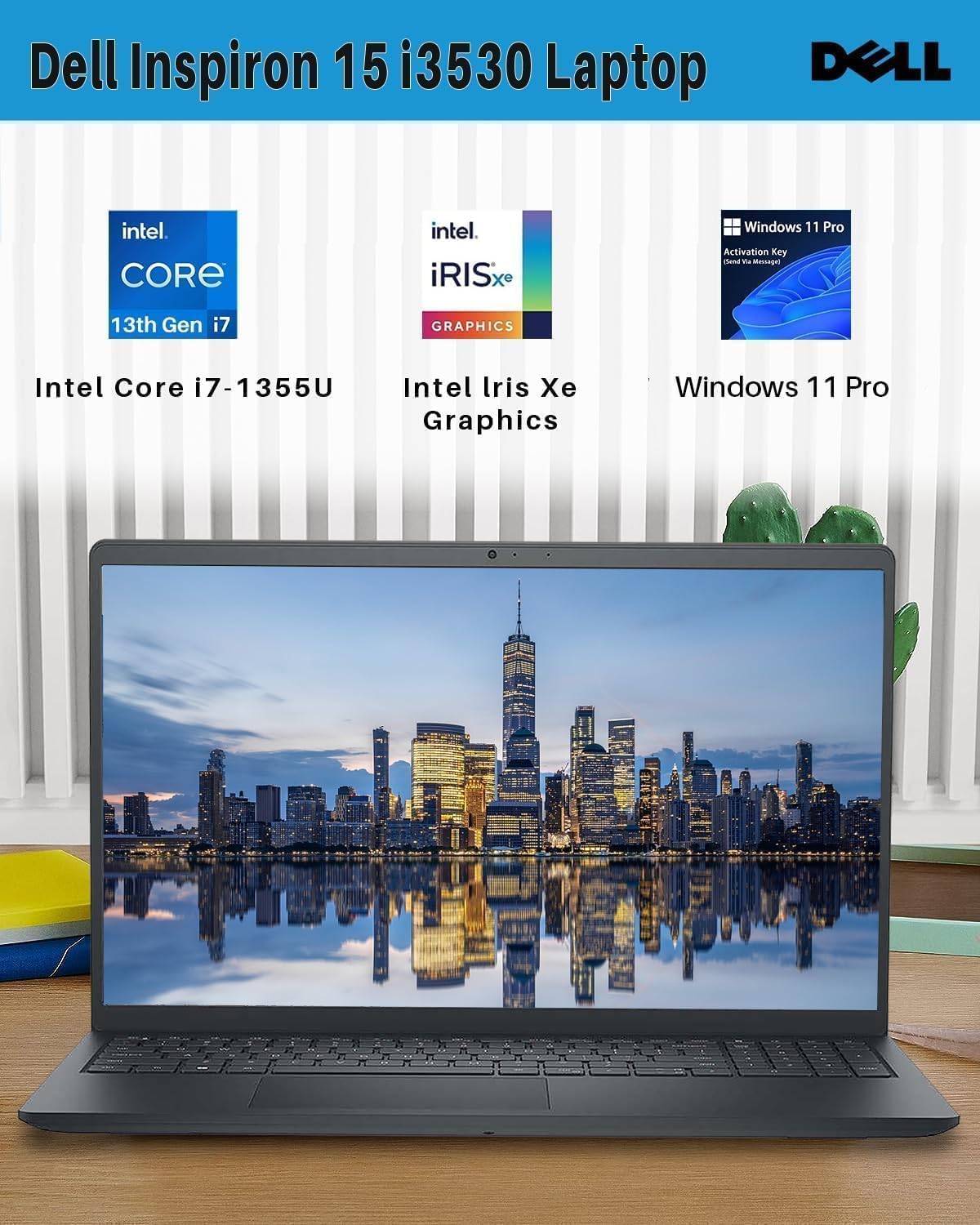 Dell Inspiron 15 3530 Touchscreen Laptop Computer, Core i7-1355U (Up to 5.0GHz), 15.6' LED FHD, 64 GB RAM, 2 TB SSD, Intel Iris Xe Graphics, Wi-Fi 6, Copilot-AI, Windows 11 Pro