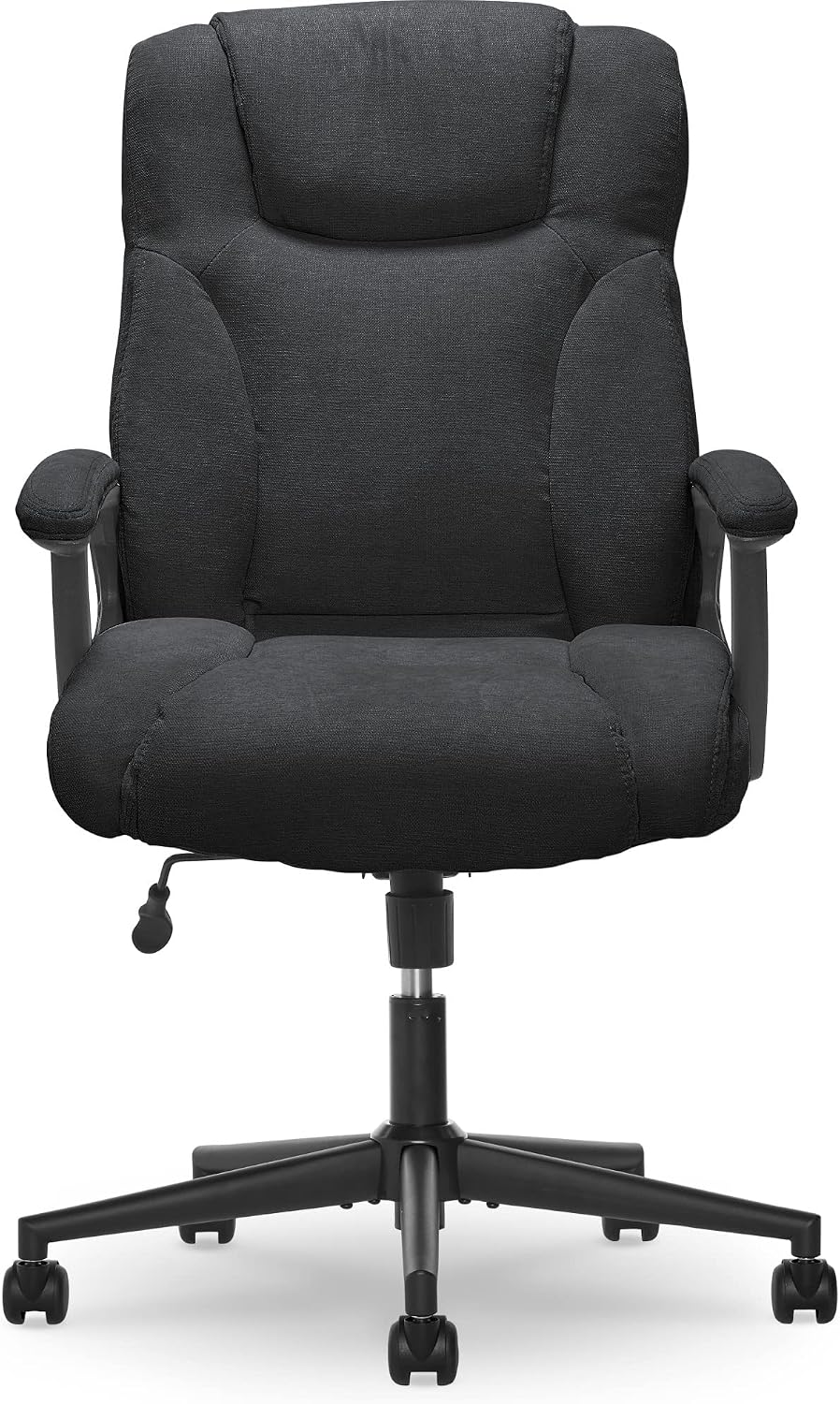 Serta Connor Executive Office Chair, Ergonomic Computer Chair with Layered Body Pillows, Contoured Lumbar, Adjustable Seat, Microfiber Fabric, Black