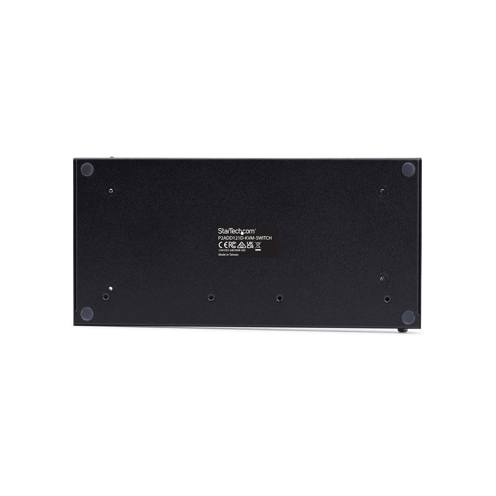 StarTech.com 2-Port Dual-Monitor DisplayPort KVM Switch with Dual View Video Matrix, 4K 60Hz, 4X USB Hub Ports, TAA Compliant