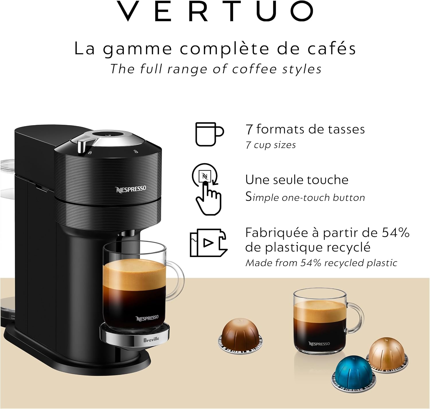 Nespresso Vertuo Next by Breville, Black
