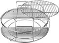 BBQ Expander Rack Kit, Large Green Egg Grill Accessories - BGE Kamado Grill Parts Includes 2-Piece Multi-Function Rack, 1-Piece Conveggtor Basket, 2 Half-Moon Cooking Grids, Heavy-Duty Stainless Steel