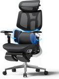 Hbada X7 Smart Ergonomic Chair, Ergonomic Office Chair, Fully Automated Lumbar Tracking, 4D Adjustable Headrest, 720° Adjustable Armrests, Ventilated Seat Cushion, Black
