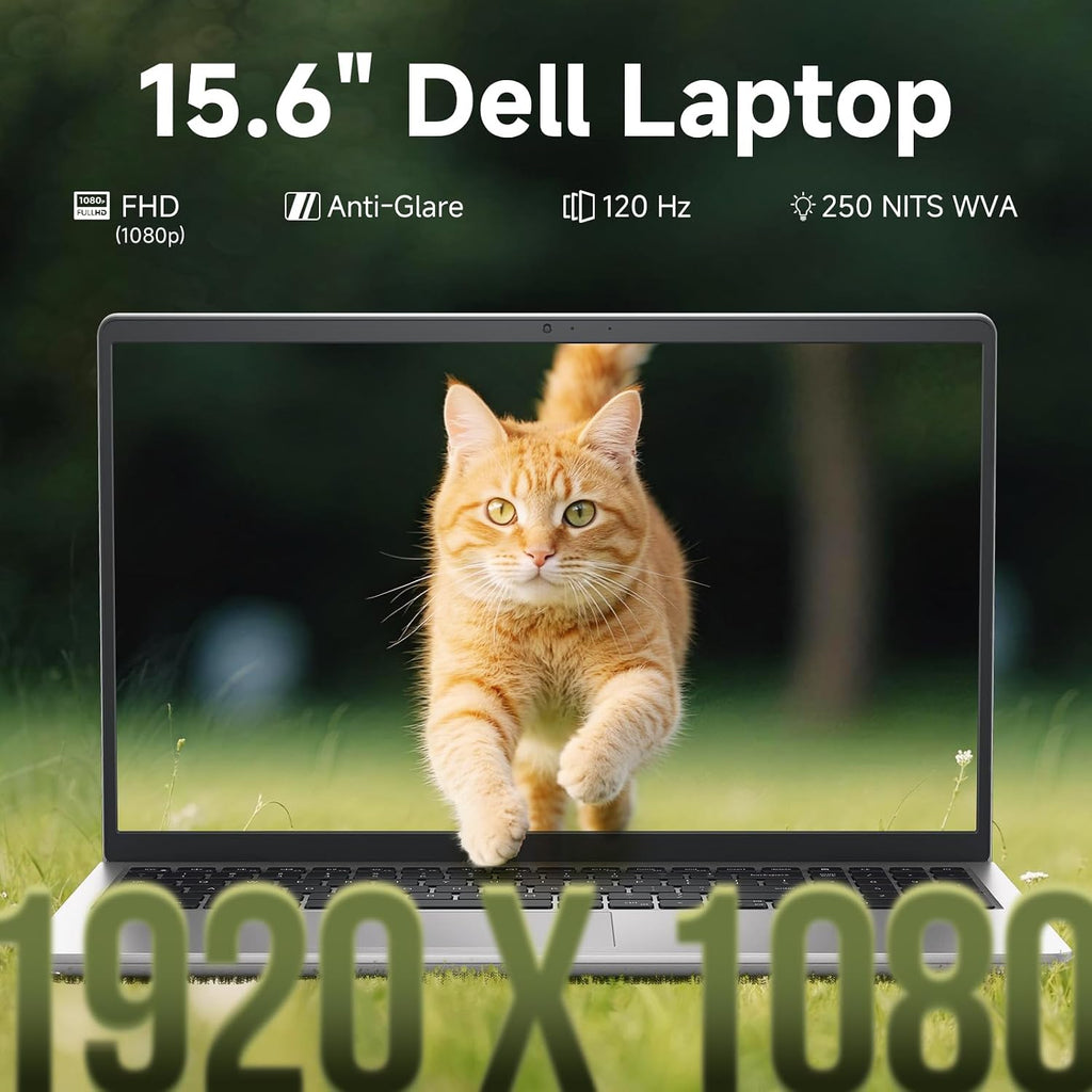 Dell 15 Laptop DC15250, 15.6-inch FHD (1920x1080) 120Hz Display, Intel Core i7-1355U (UP to 5.0 GHz), 16 GB RAM, 512 GB SSD, Intel UHD Graphics, Backlit Keyboard, Fingerprint Reader, Windows 11 Pro