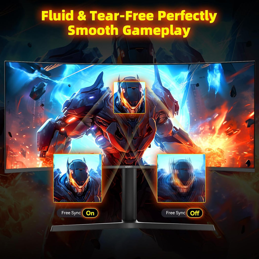 34 Inch Ultrawide Gaming Monitor - 21:9 WQHD 3440 x 1440 R1500 Curved Computer Monitor for Gamer, 180Hz,1ms, AMD FreeSync, PIP/PBP, Crosshair, TÜV Eye Care, HDMI 2.0 & DP1.4, Tilt/Height/Swivel Stand