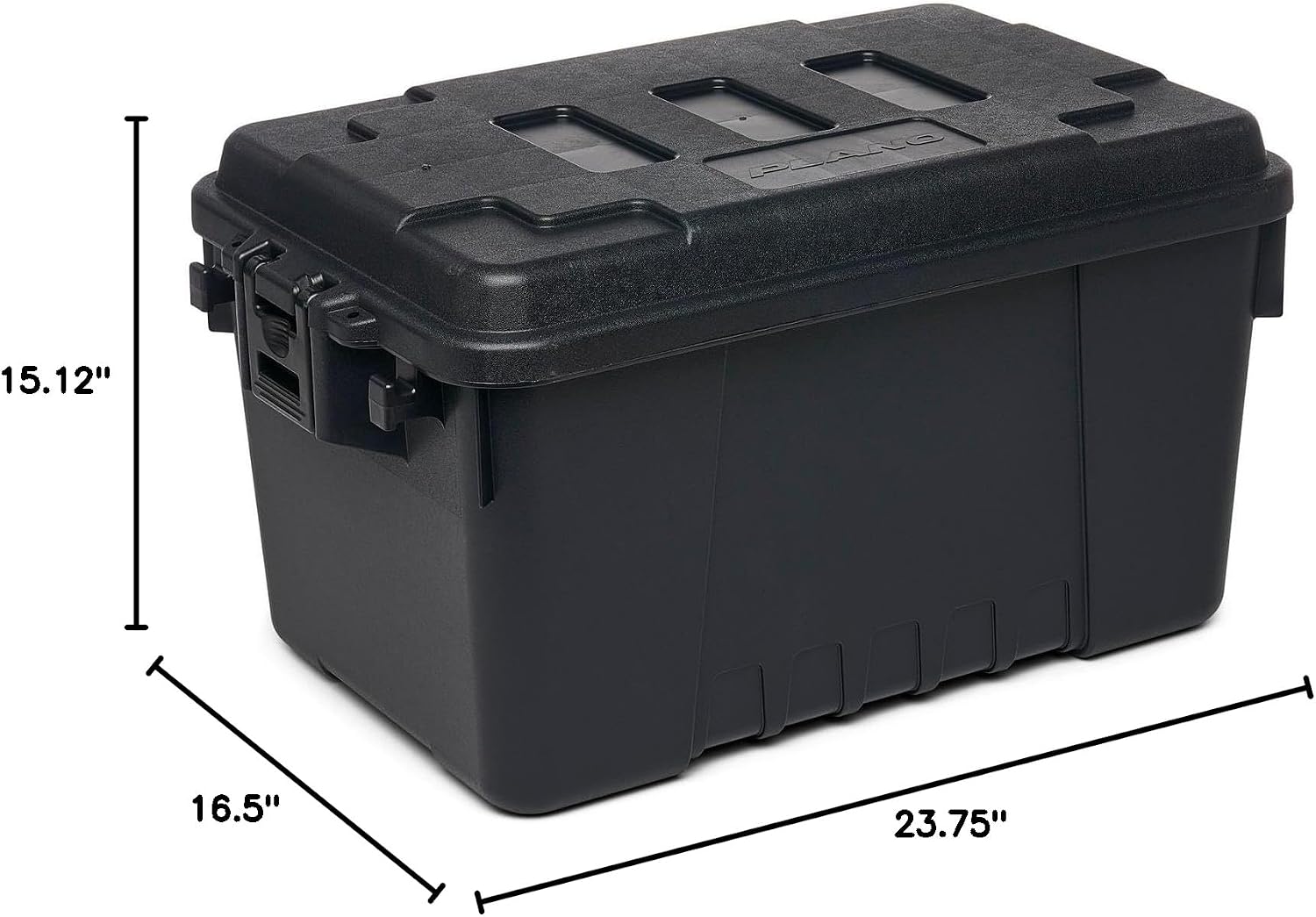 Plano 5 Pack Small Sportsman's Trunk for Outdoor Gear and Tools with Integrated Easy-Glide Wheels for Smooth Transport, Black