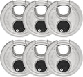 ABUS - Diskus 20/70 Padlock with Key - 6 Pack (2.75') 70mm - Heavy Duty Stainless Steel - Cut, Rust & Drill Resistant - Storage & Outdoor - Pad Lock with 2 Keys (Keyed Different) - Home Security