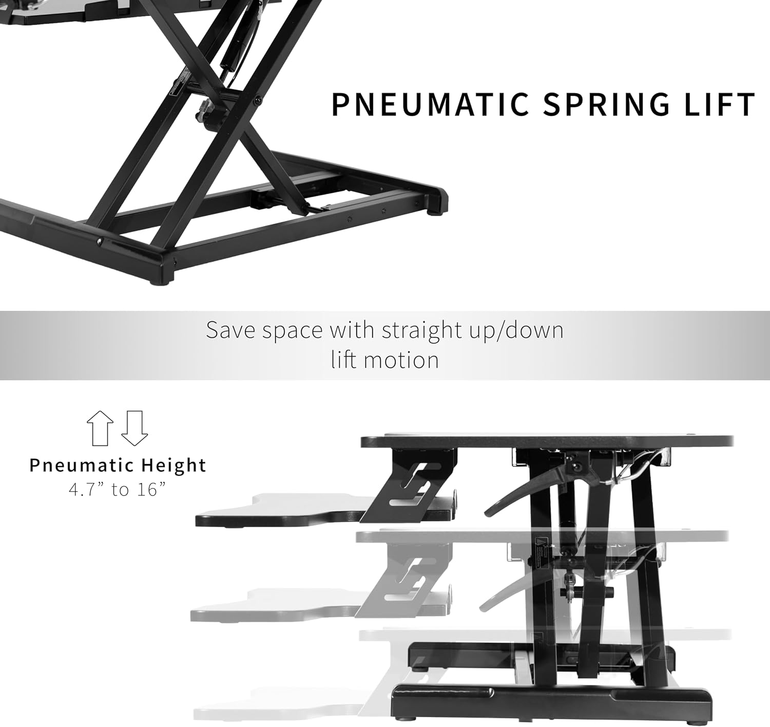 VIVO Corner Height Adjustable 38 inch Standing Desk Converter, Quick Sit to Stand Tabletop Dual Monitor Riser Workstation, DESK-V037MC