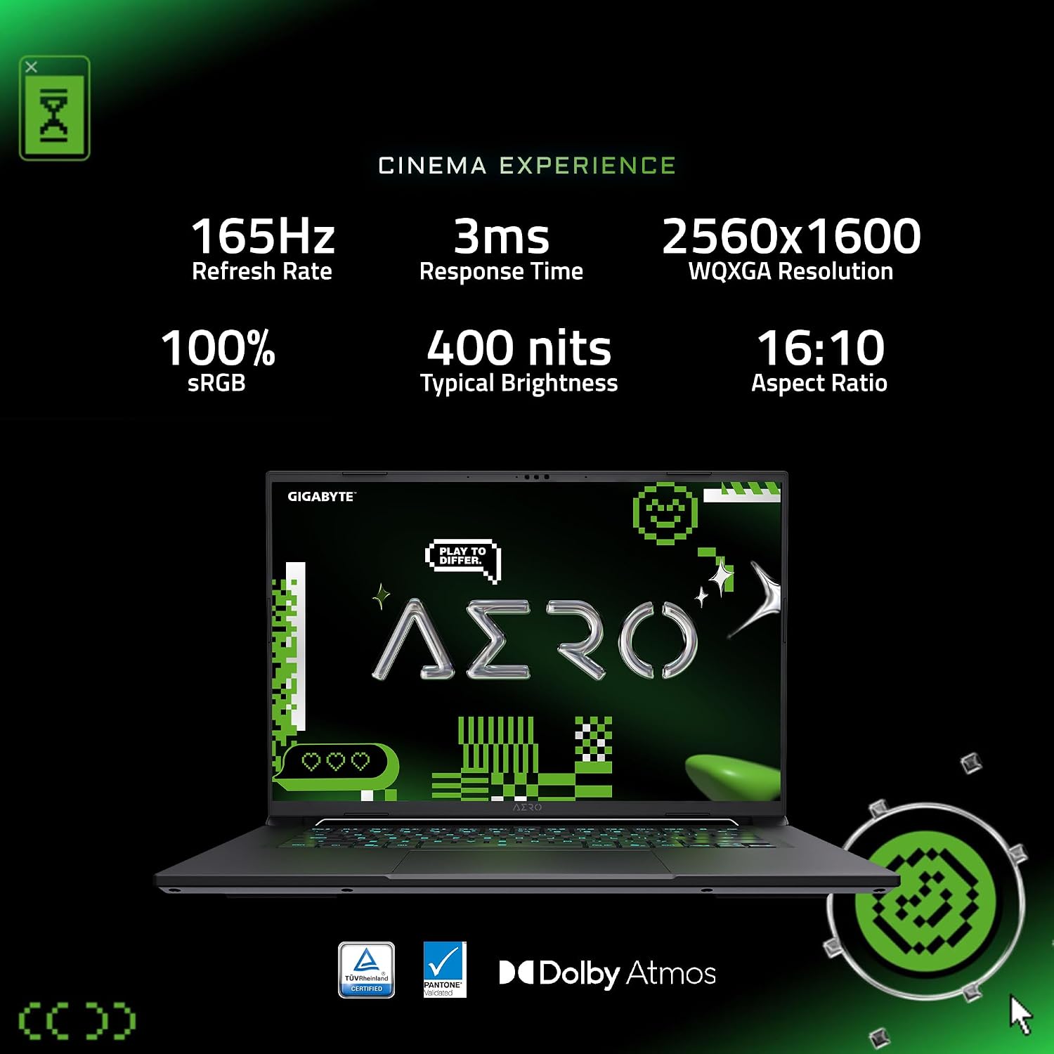 GIGABYTE AERO X16; Copilot+ PC - 165Hz 2560x1600 WQXGA - NVIDIA GeForce RTX 5050 - AMD Ryzen AI 7 350-1TB SSD with 16GB DDR5 RAM - Windows 11 Home - Space Gray AERO X16 1TH93USC94AH