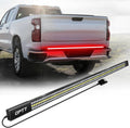 OPT7 Redline 60' Aluminum Truck Tailgate Light Bar w/Sequential Red Turn - Weatherproof Rigid 1-Piece Triple Row LED Strip - Dynamic Taillight w/White Reverse - Fits F150, Silverado, Sierra, Ram