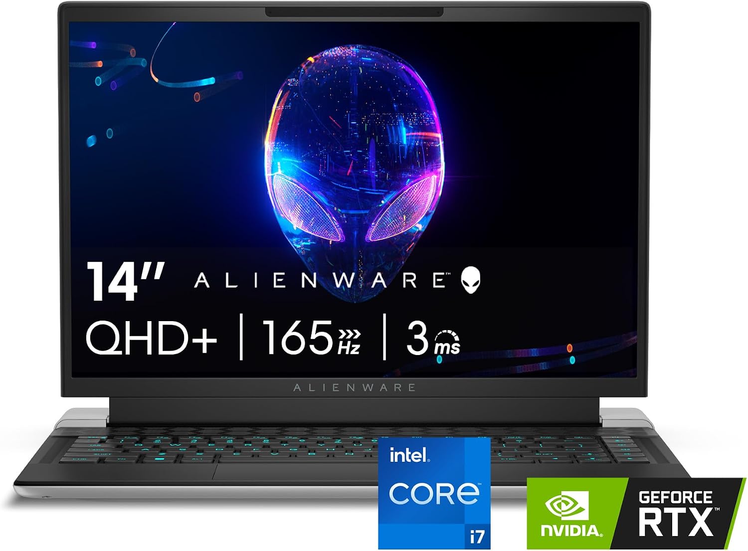 Alienware x14 R2 Gaming Laptop 14' QHD+ 165Hz G-Sync, Intel Core i7-13620H, NVIDIA GeForce RTX 4060 8GB, 32GB RAM, 1TB SSD, Windows 11 Home, AlienFX Backlit US Keyboard, Lunar Silver