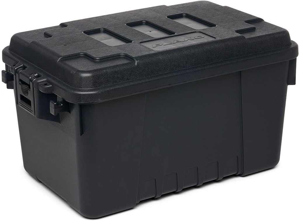 Plano 5 Pack Small Sportsman's Trunk for Outdoor Gear and Tools with Integrated Easy-Glide Wheels for Smooth Transport, Black
