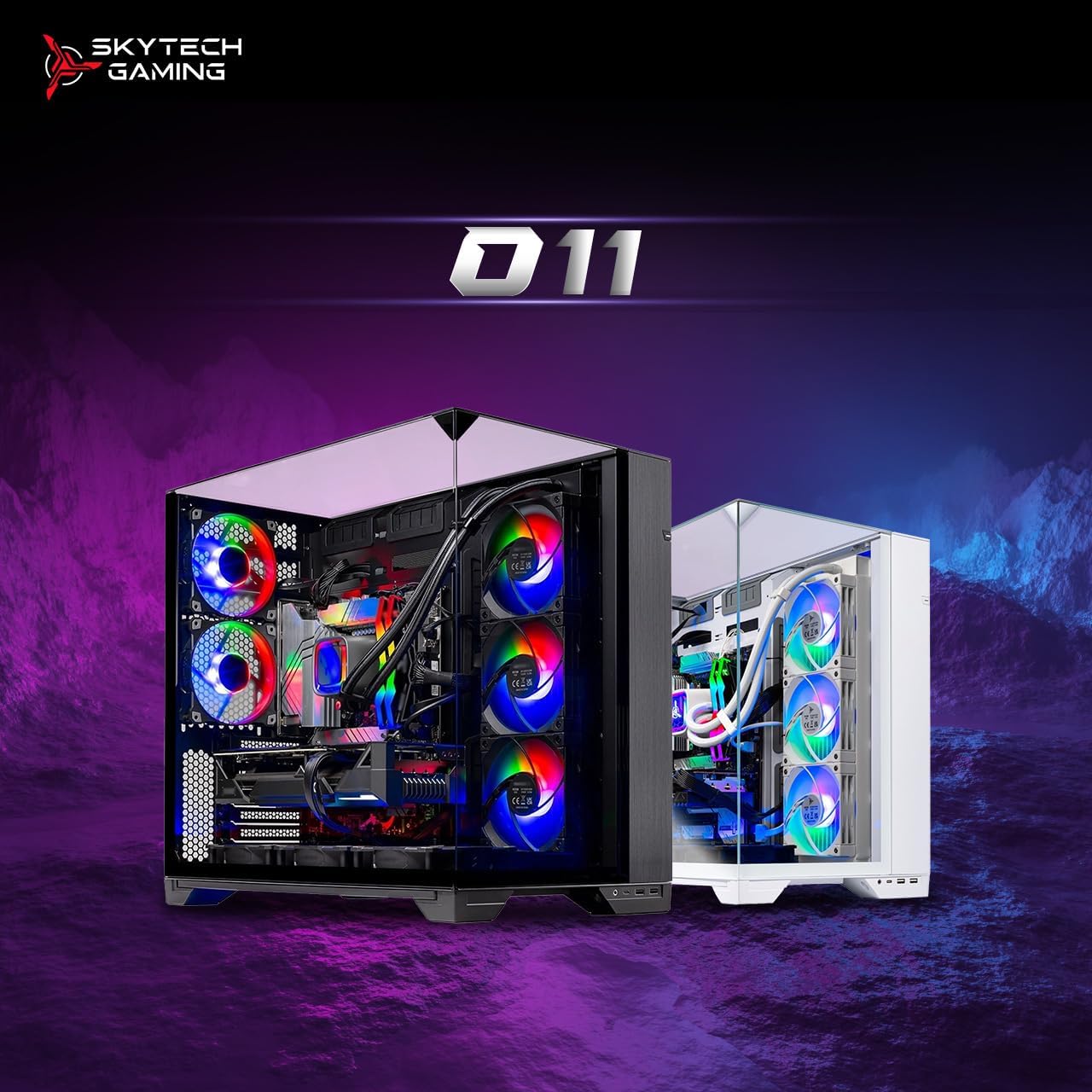 Skytech Gaming O11 Vision Gaming PC, AMD Ryzen 7 9850X3D 4.7GHz, NVIDIA RTX 5080 16GB VRAM, 1TB Gen4 NVMe SSD, 32GB DDR5 RAM 6000, 850W Gold ATX 3 PSU, 360 ARGB AIO, WI-FI 5, Windows 11, Desktop